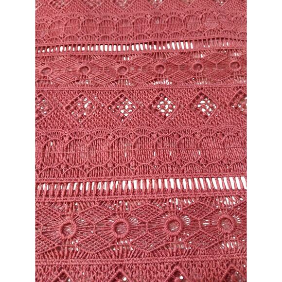 NEW LOFT Crocheted‎ Sheer Top Blouse Shirt See Through Dainty Fairy Cottage Med - Picture 6 of 12